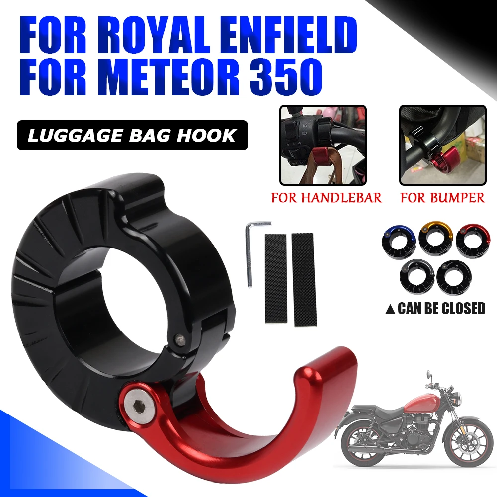 

For Royal Enfield Meteor 350 Meteor350 2022 2023 Motorcycle Accessories Handlebar Helmet Hook Luggage Bag Holder Hanger Claw