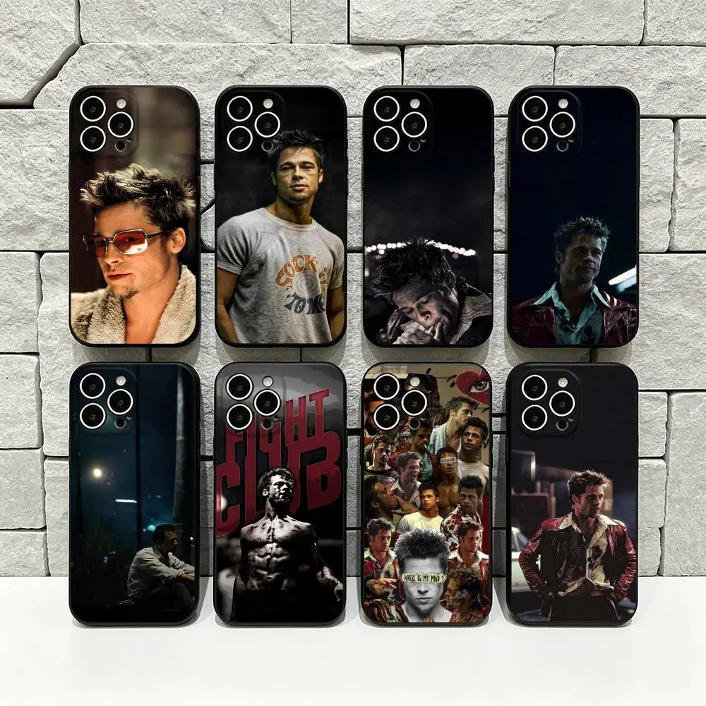 Фото Чехол для телефона Tyler Durden для iPhone 17, 16, 15, 14, 13, 12, 11 Pro Max, 17 Air, 16E, XR, 7, 8 Plus, SE2, черный №1