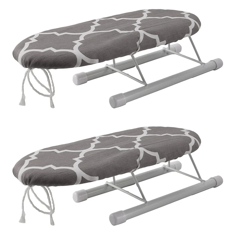 

2X Folding Ironing Board Home Travel Cuffs Detachable Portable Sleeve Neckline Cuffs Mini Washable Protective Non-Slip-E
