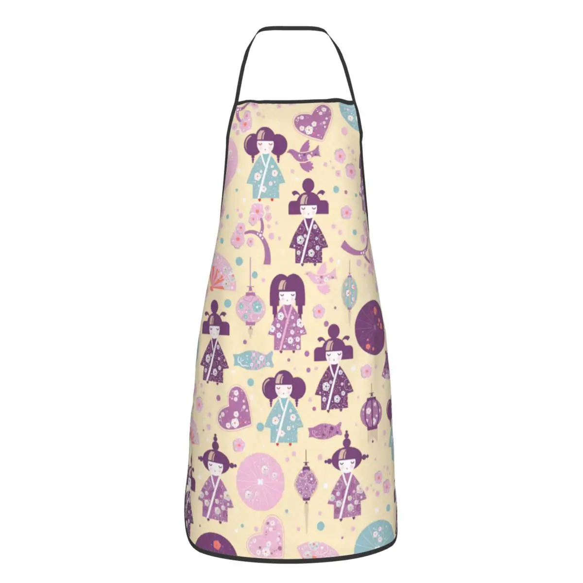 Милые куклы Kokeshi по индивидуальному заказу унисекс Кухонный Фартук для готовки