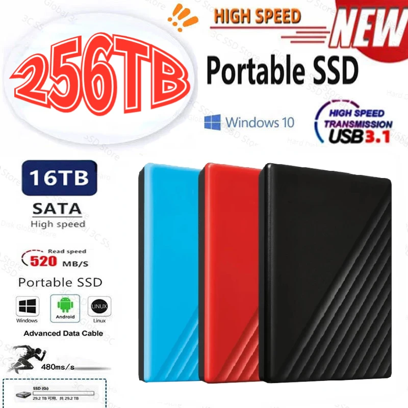 

M.2 SSD 2.5 128TB 2TB 4TB External Solid State Drive 8TB 128TB Storage Device Hard Drive Computer Portable SSD Mobile Disco duro