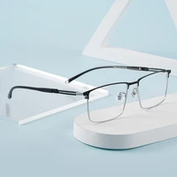 pure titanium glasses frame with recipe men business style fashion male high quality eyeglasses prescription man style t8607t
