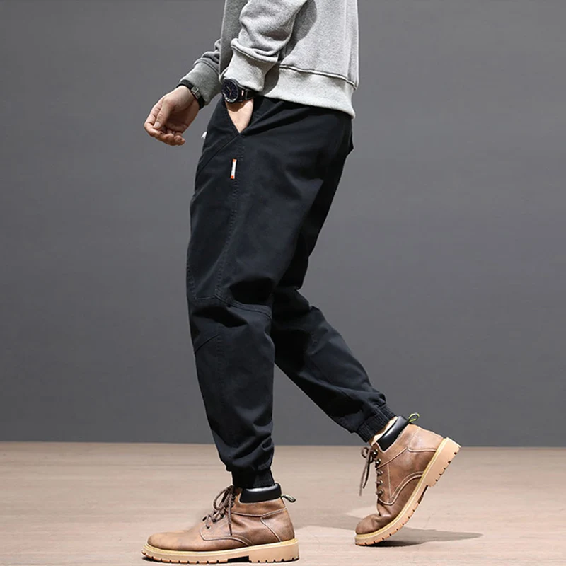 Street Fashion Men Jeans Spliced Designer Black Loose Casual Cargo Pants Hombre Hip Hop Joggers Men Wide Leg Leisure Harem Pants
