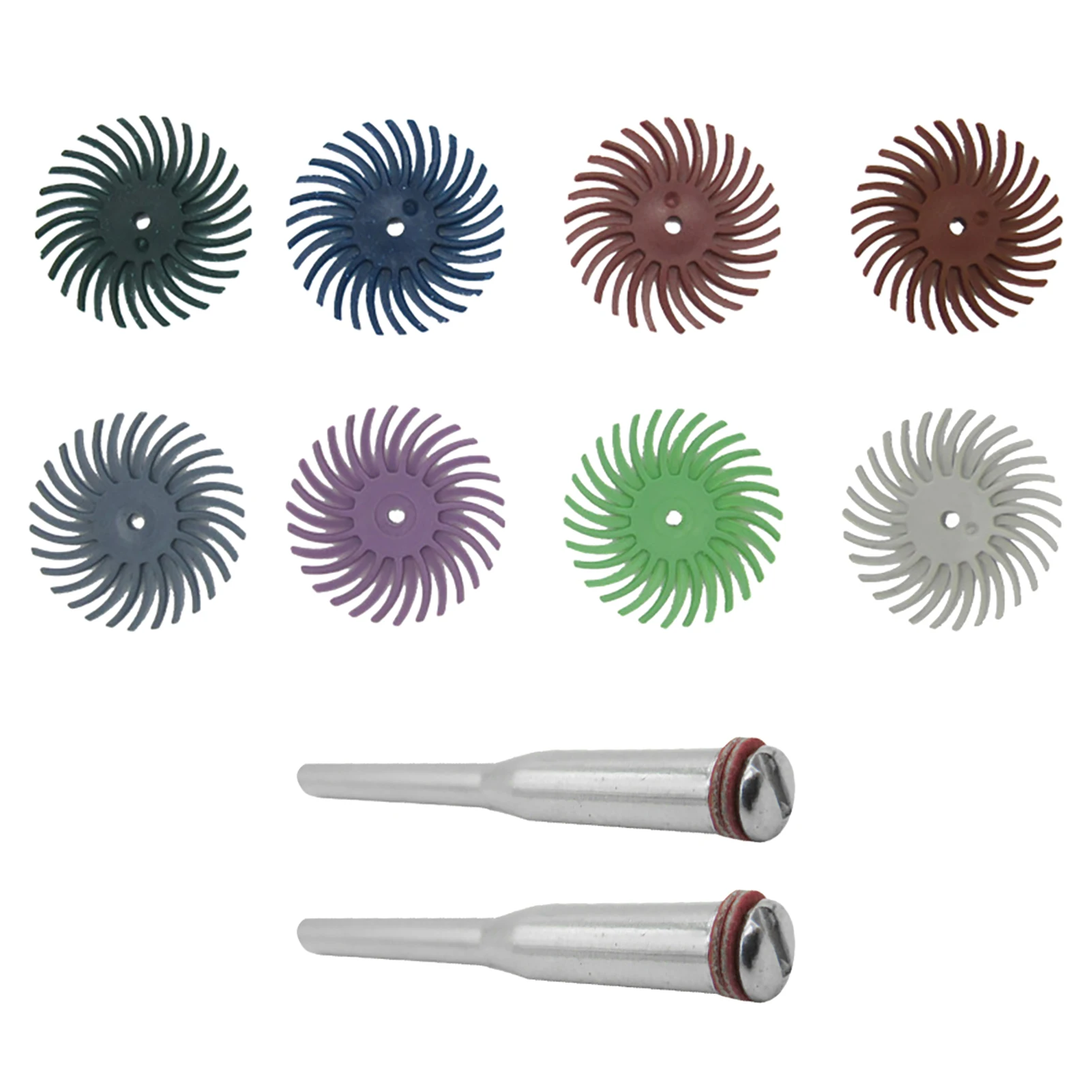 

8pcs 1inch Detail Polishing For Rotary Tool Radial Bristle Disc Kit Accessories With Shank Jewelry Abrasive Wheel Nylon Wood