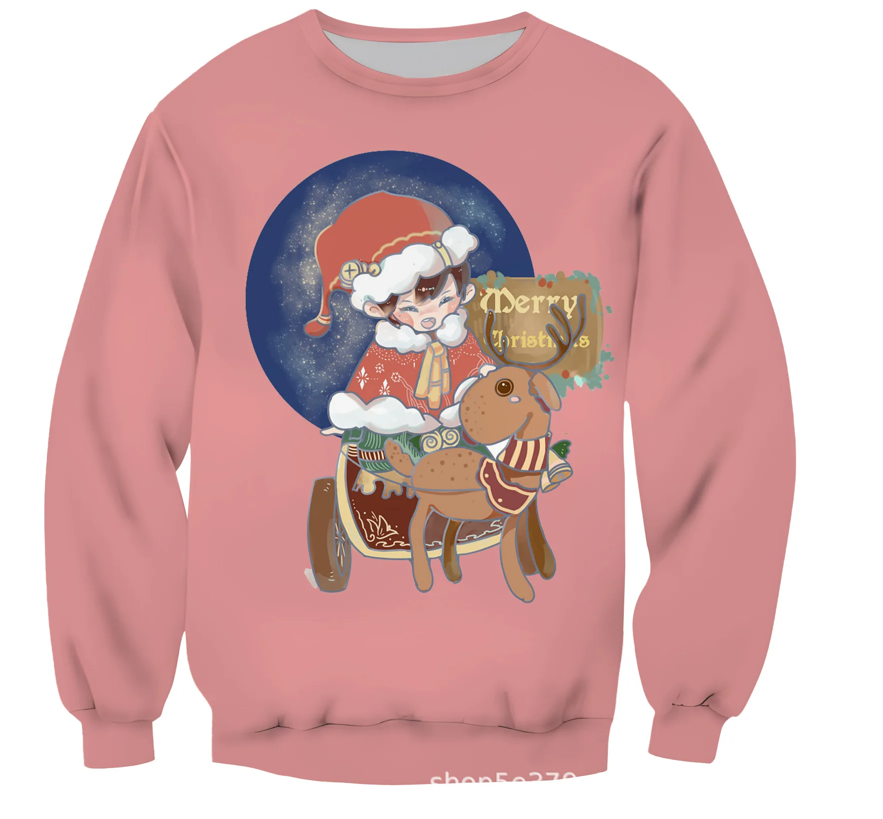 

2022 Christmas Round Neck Sweater Thin Casual Hooded Sweatshirt Snowflake COS Long Sleeve Halloween Streetwear Crewneck for Men