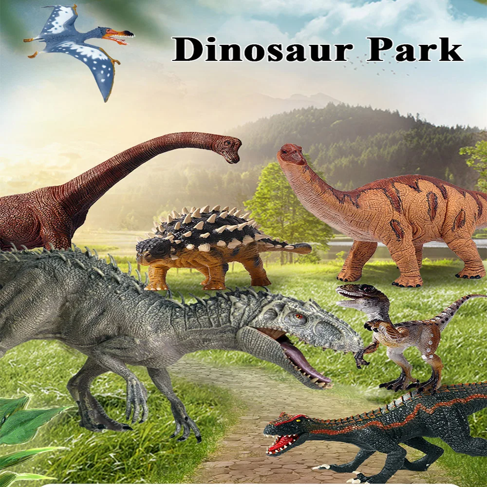 

Jurassic Dinosaur Model Toy Violent Dragon King Plesiosaur Velociraptor Children's Birthday Gift Boy Toy