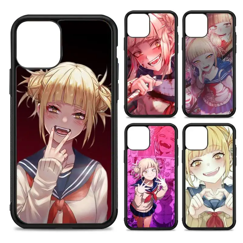 

YNDFCNB Anime Himiko Toga Waifu Phone Case Silicone PC+TPU Case for iPhone 11 12 13 Pro Max 8 7 6 Plus X SE XR Hard Fundas