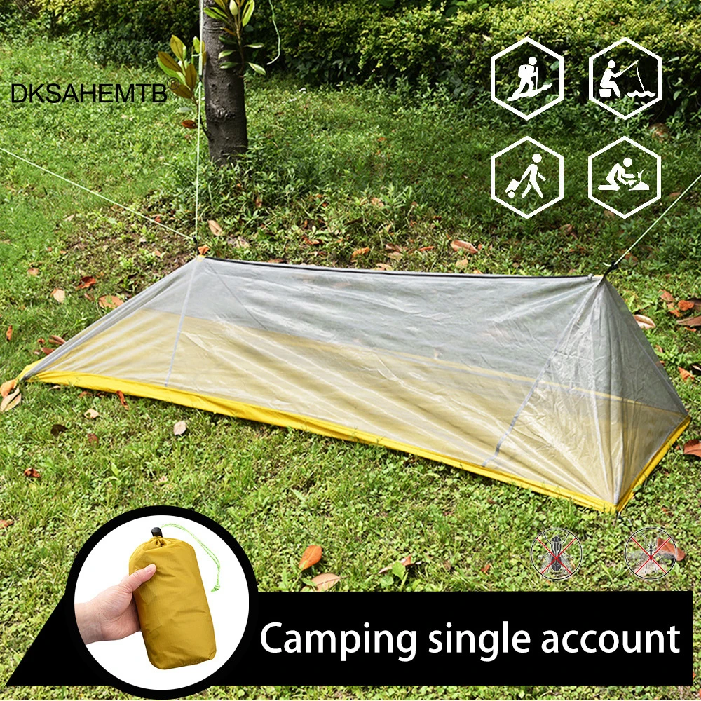 

Летняя одноместная палатка, всего 250 г, Всесезонная палатка из внутренней сетки, палатки для отдыха на открытом воздухе, кемпинга, насекомых,...