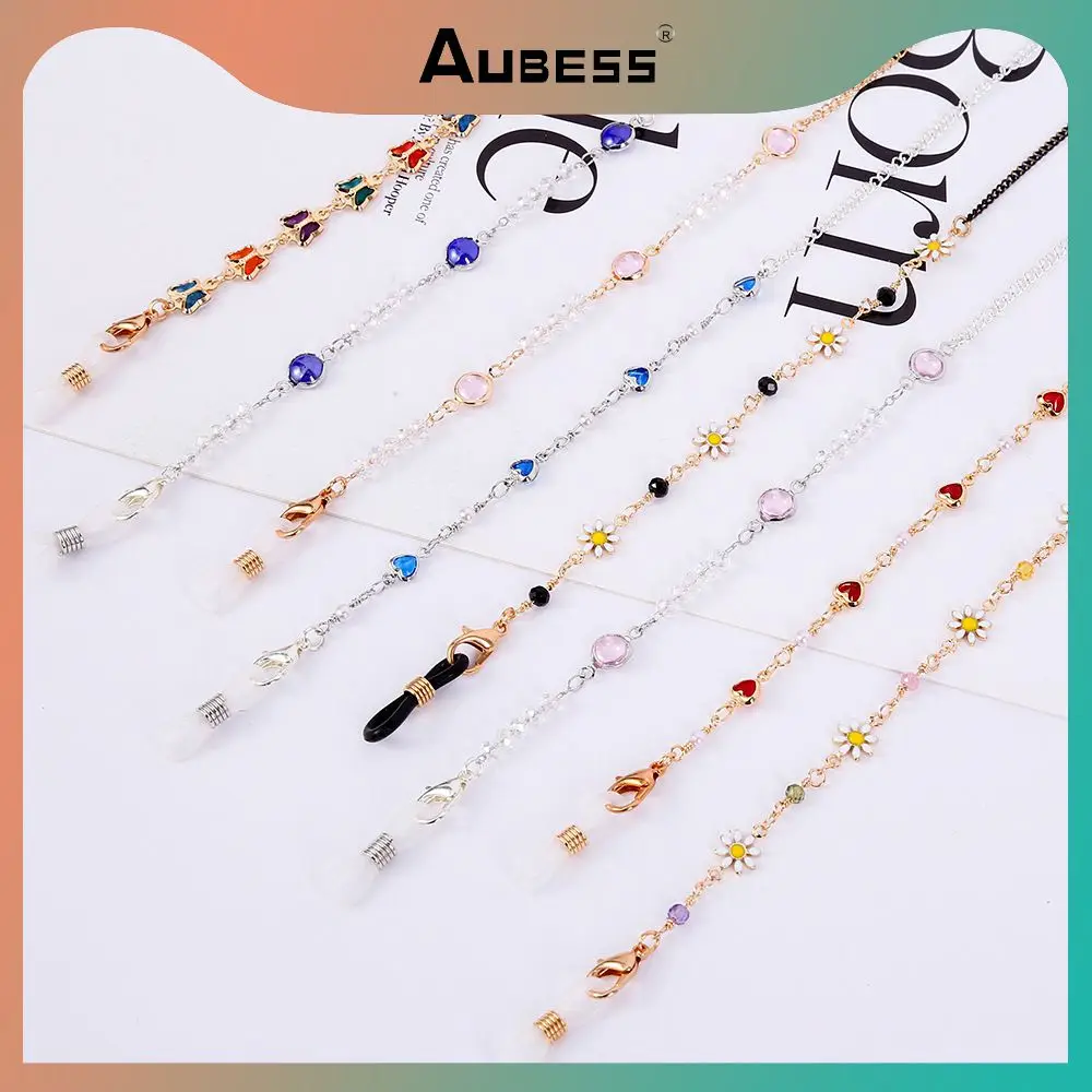 

Metal Easy To Use Eyeglasses Holder Neckband Daisy Sunglasses Masking Chains For Women Glasses Chain Outdoor Anti Loss Fashion