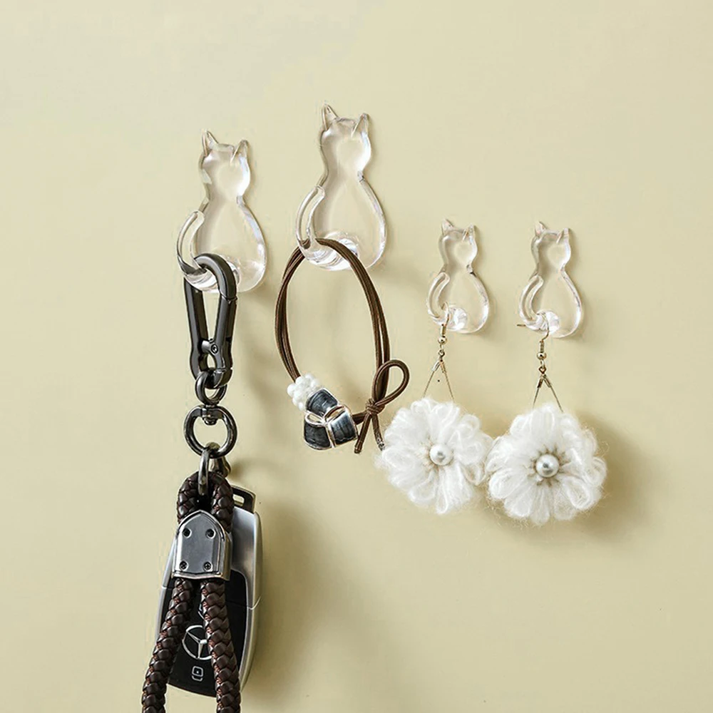 Крючок кошачий хвост прозрачный 2 шт.