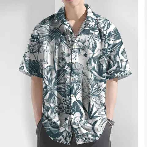 Мужская рубашка camisa из гавайской манги