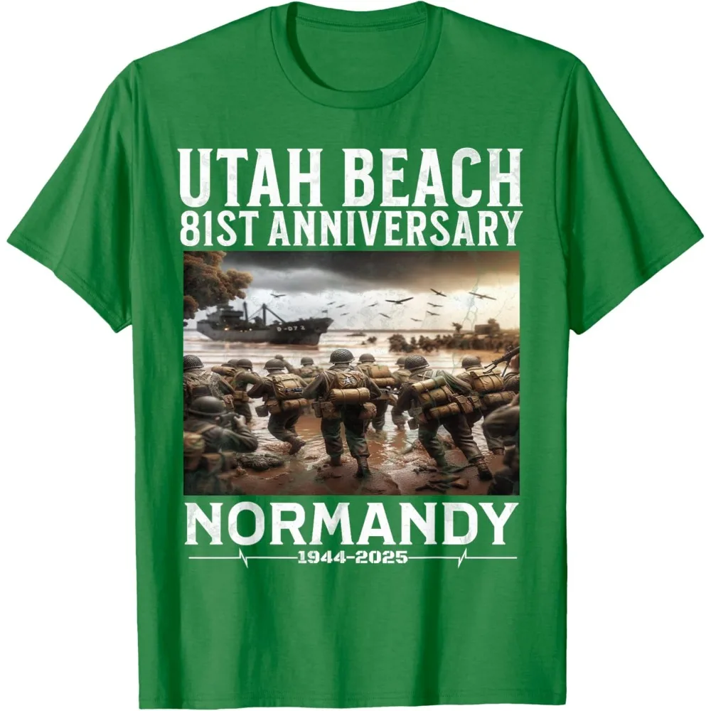 Футболка D-Day 81th Anniversary 2025 Normandy D-Day Utah Beach 1944 года, летние дышащие топы Camisetas Nostalgia в стиле ретро (art.: 3920cecd33889) - 3920cecd33889