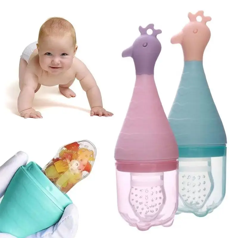 

3pcs Fresh Fruit Food Silicone Kids Nipple Feeding Safe Milk Feeder For Baby Pacifier Bottles Training Pacifier Food Feeder
