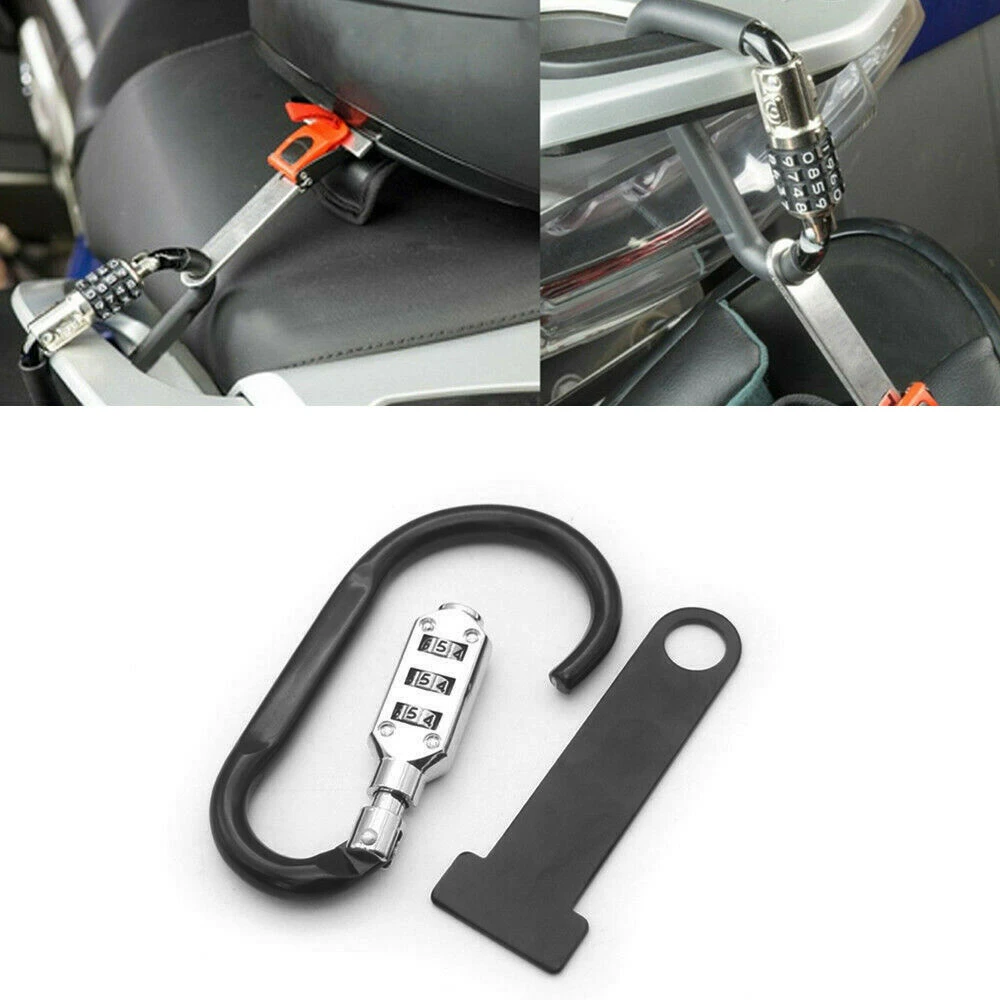 

Motorcycle Helmet Lock Anti-Theft Open Face Helmet Lock Fastener + T-Bar for Racing Motorbike Bike Helmet Lock