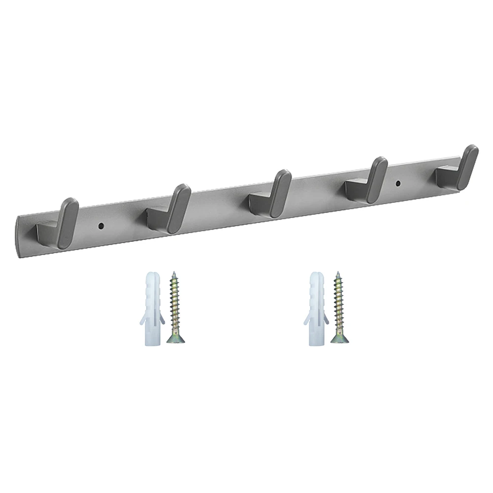 

Clothes Hat Space Aluminum Key Modern Coat Rack Living Room Entryway Wall Mounted Robe Hanging Towels Multi Hooks Door Back
