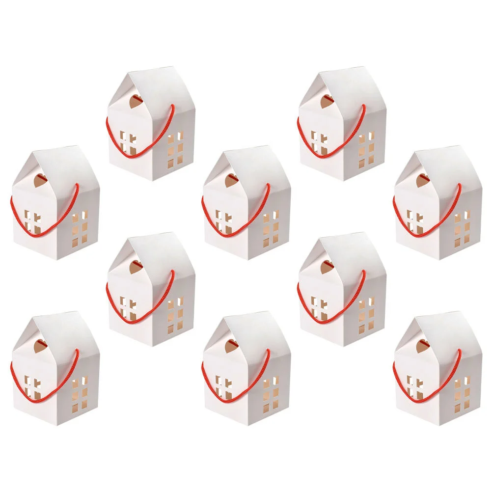 

10 шт., портативные бумажные коробки для конфет