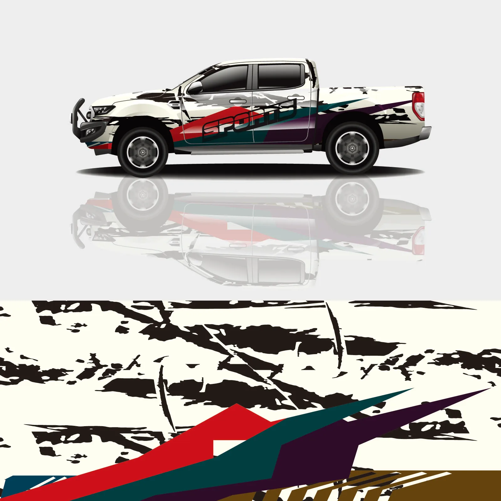 Наклейка для автомобильного кузова универсальная наклейка большого автомобиля