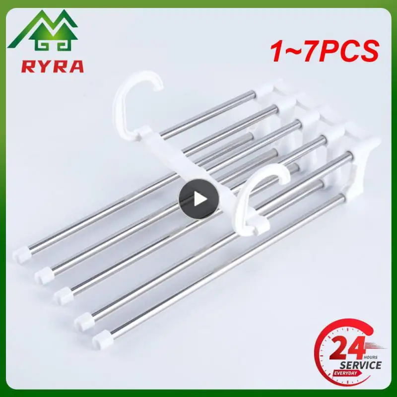 

1 ~ 7 шт. в 1, вешалка для брюк из нержавеющей стали