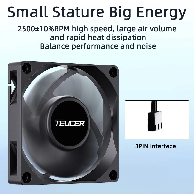 7015 7 см DC 12 В 3-контактный вентилятор Chassic Бесшумный гидравлический подшипник 2500