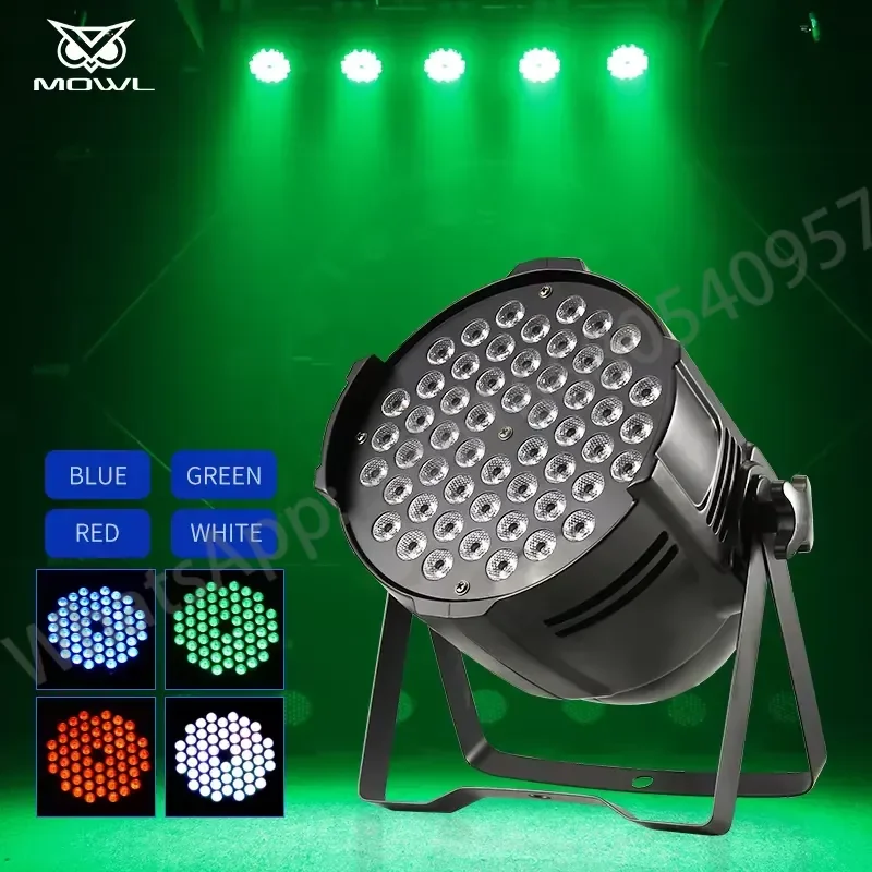 Фото Светодиодный сценический прожектор MOWL 54*3W RGB 3-в-1 DMX512 с звуковой активацией, 54 светодиода, PAR-прожектор №2