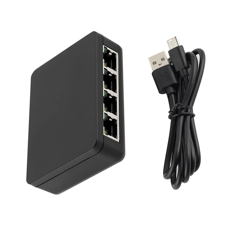 Адаптер-сплиттер Ethernet для ПК ноутбука сетевой кабель RJ45 Интернет от 1 до 4