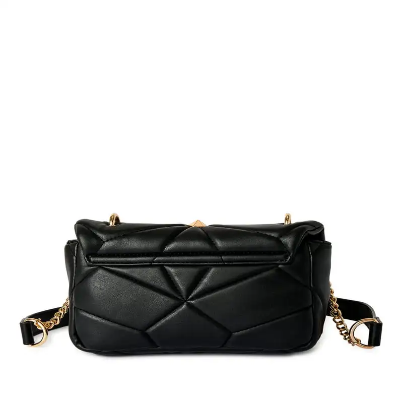 

BeCool Women's ADult Stylishly Striking, Studded Quilted Black Crossbody Handbag for Women.