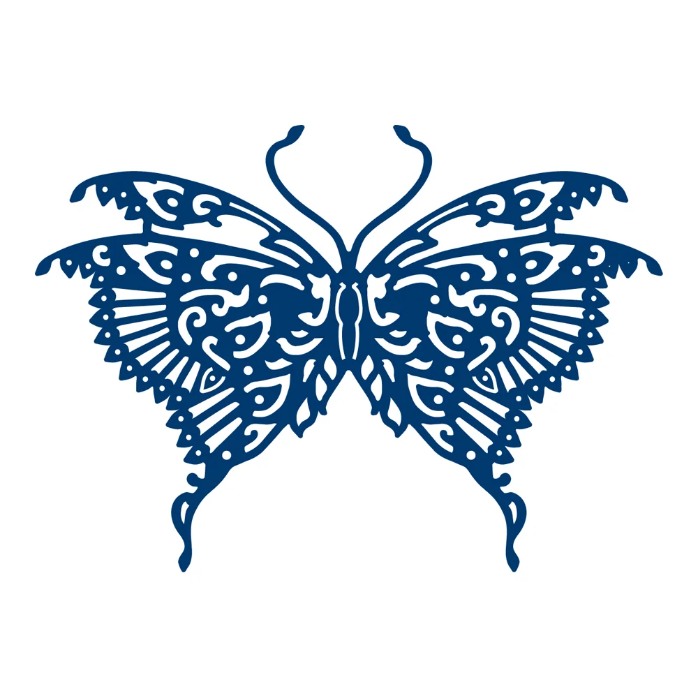 2024 вырезанные бабочки с татуировкой кружевной фон металлические штампы для мам