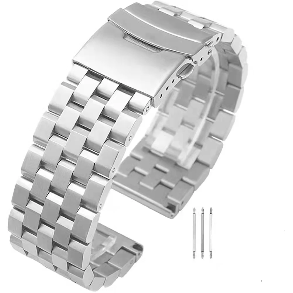 New Watch Band Premium Solid Stainless Steel Watch Bracelet Straps Wristband 18mm 20mm 22mm 24mm 26mm