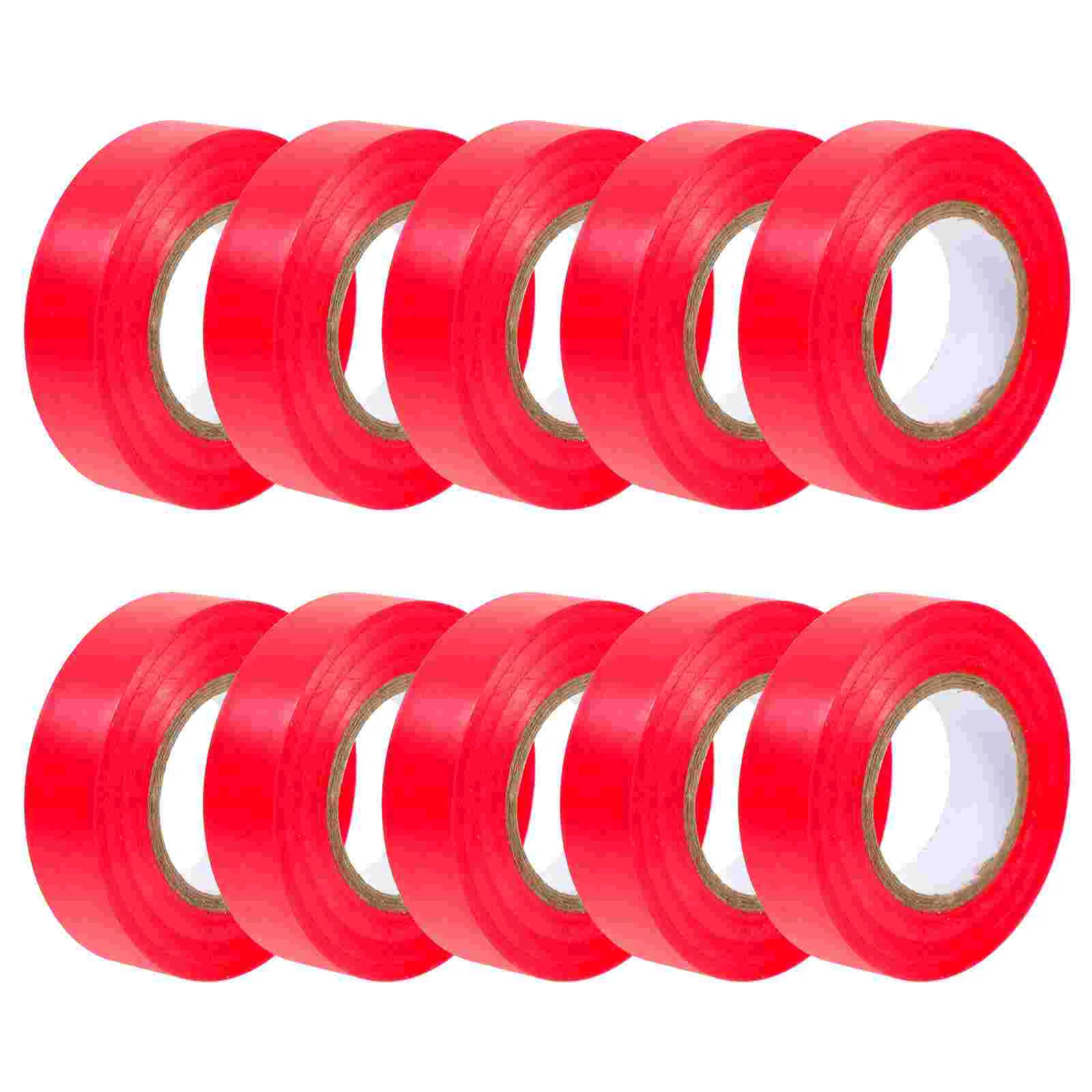 

10 Pcs Color Electrical Tape Insulation Black Tapes Outdoor Water Proof Colored