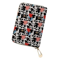 advocator cartoon panda pattern womens card bag waterproof%c2%a0pocket case card clip customized small zipper wallet free shipping