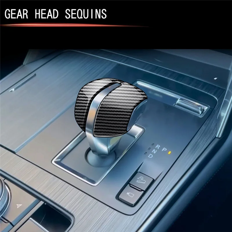 Автомобильная черная ручка переключения передач из углеродного волокна крышка