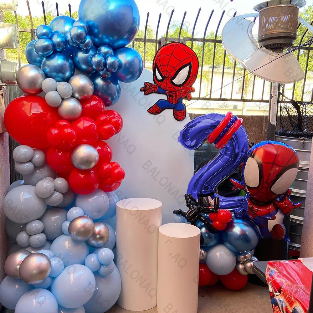 

86pcs Spidey and His Amazing Friends Latex Balloons Bouquet Birthday Party Supplies Baby Shower Boys Girls Party Decorations