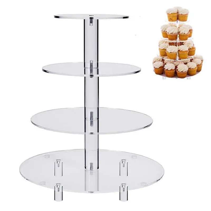 

4 яруса подставка для торта прозрачная подставка для кексов искусственные инструменты для украшения свадебной вечеринки дня рождения