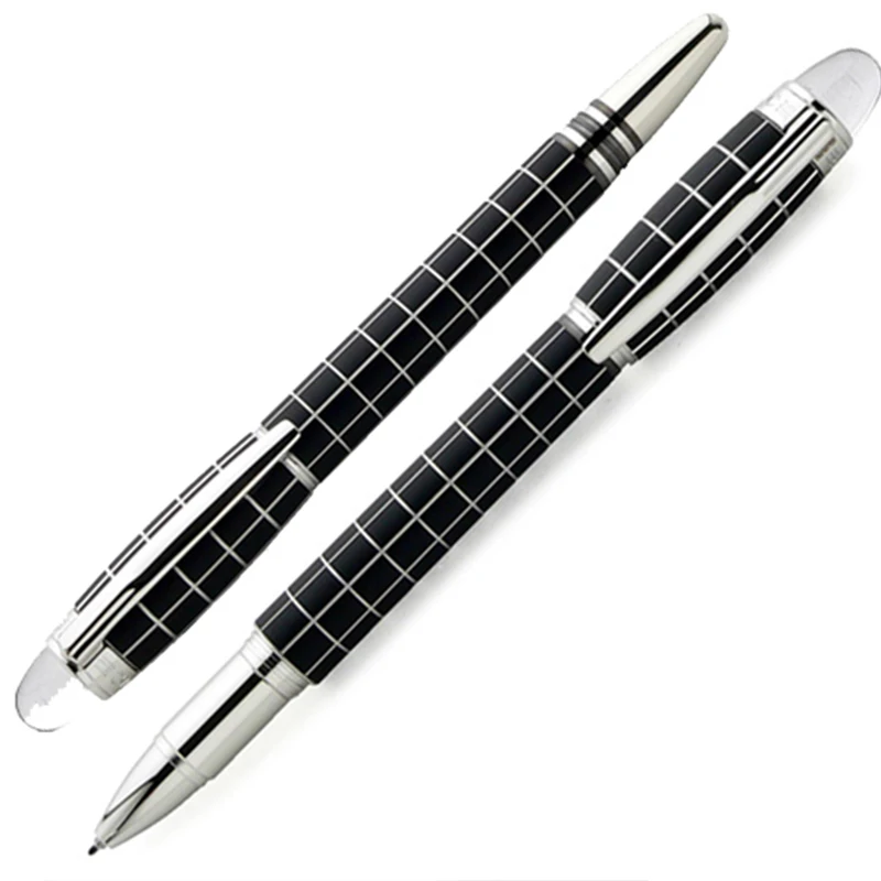 

Luxury MB Monte Ballpoint Rollerball Pen Metal Black Lattice Blance Fountain Pens Kawaii Stationery School Supplies