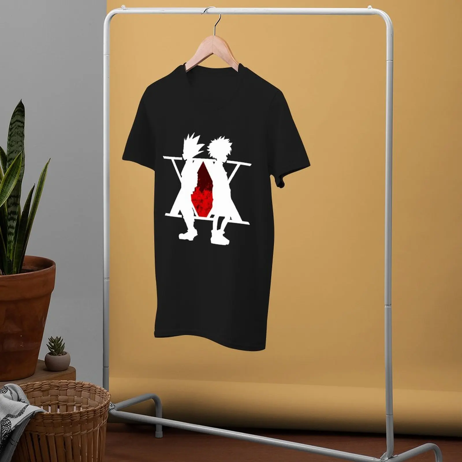 Футболка HXH TWIN HUNTER мужская с круглым вырезом хлопковая тенниска принтом летняя