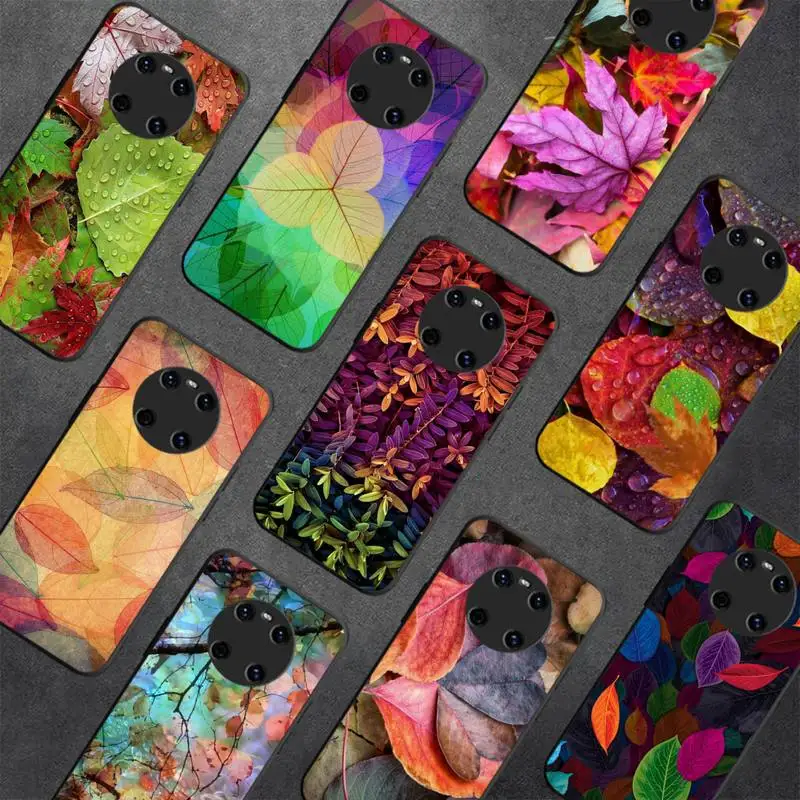 

Colorful Leaves Phone Case for Huawei Y 6 9 7 5 8s prime 2019 2018 enjoy 7 plus