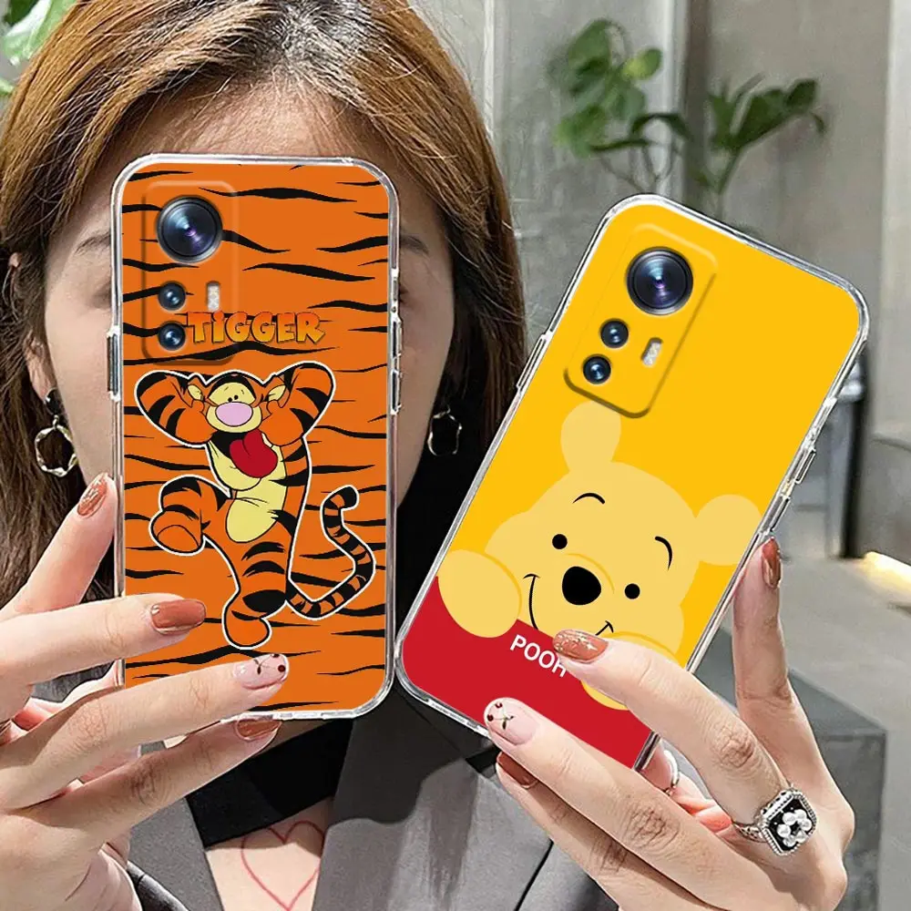 

Cute Tigger Pooh Bear Boy Clear Case For Xiaomi Poco X3 NFC F3 M3 F1 9T 11 11T 11X 10 10T 12 12X Pro Note 10 Lite 5G Funda Case