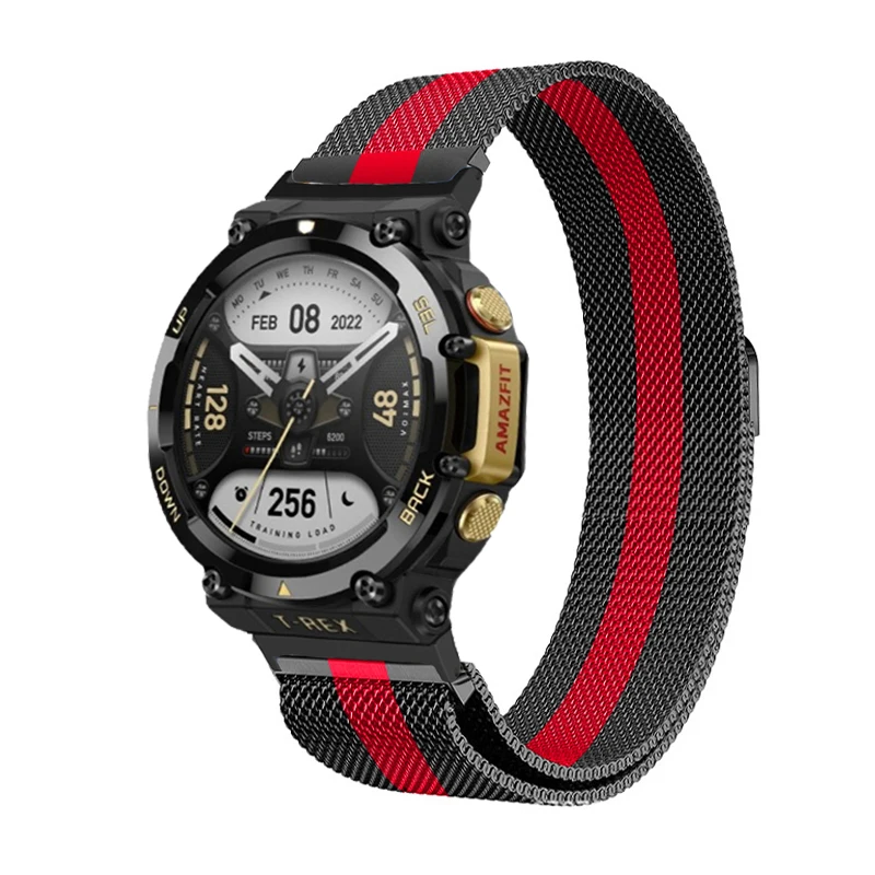 Milanese Magnetic Loop Strap For Huami Amazfit T-REX 2 Smart Watch Band Metal Bracelet For Amazfit T Rex/TRex Pro 2 Wrist Correa