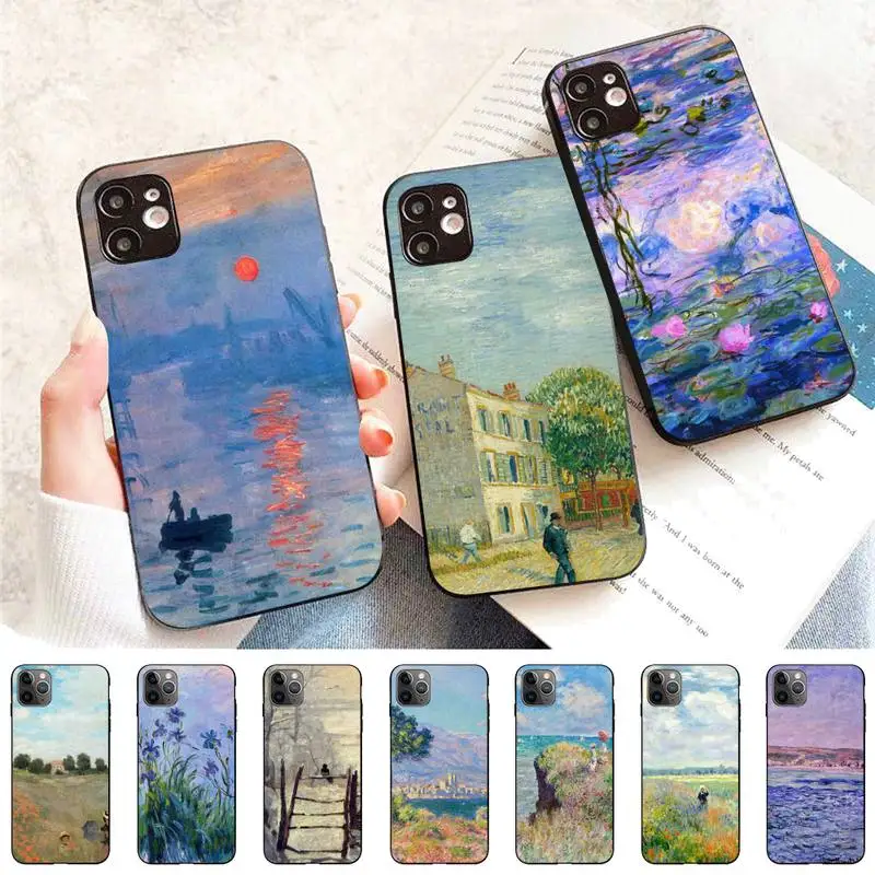 

Claude Monet art painting Phone Case for iPhone 11 12 13 Mini Pro Max 8 7 6 6S Plus X 5 SE 2020 XR XS Funda cover