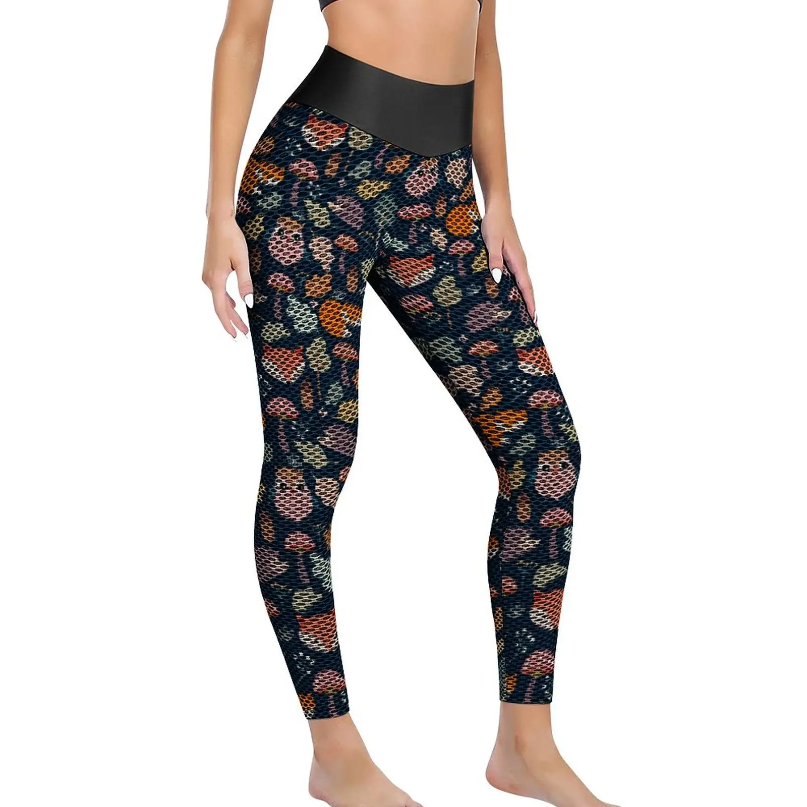 

Cute Fox Print Leggings Sexy Wild Animal Mush Floral Gym Yoga Pants High Waist Seamless Tights Novelty Design Leggins Gift Idea