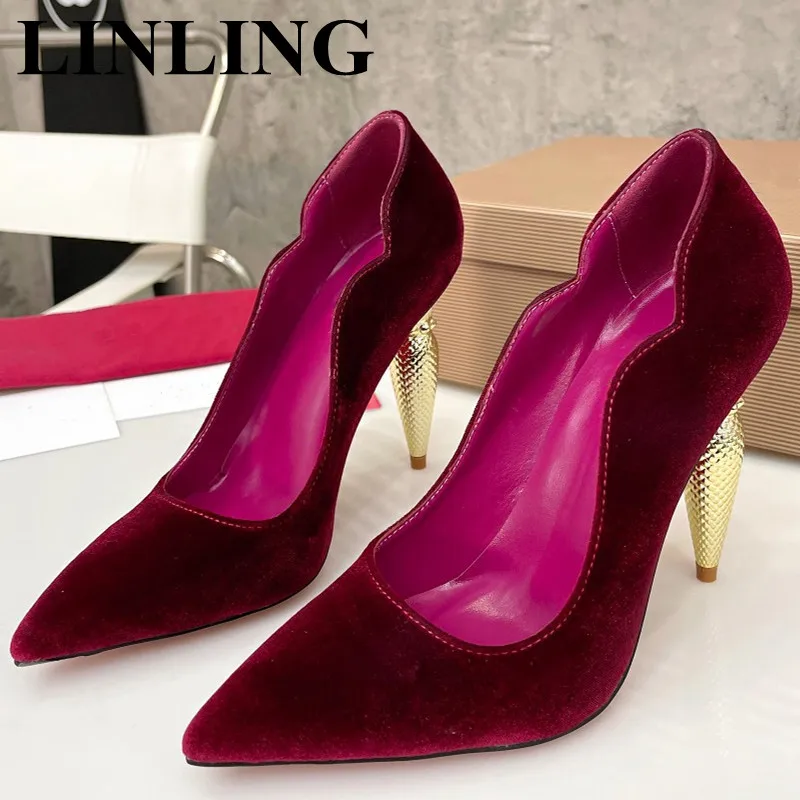 

Fashion Red Bottom Women's Shoes Luxury Pointed Toe High Heels Red Sole Pumps Stilettos Shallow Party Wedding Shoes Shoes 2023