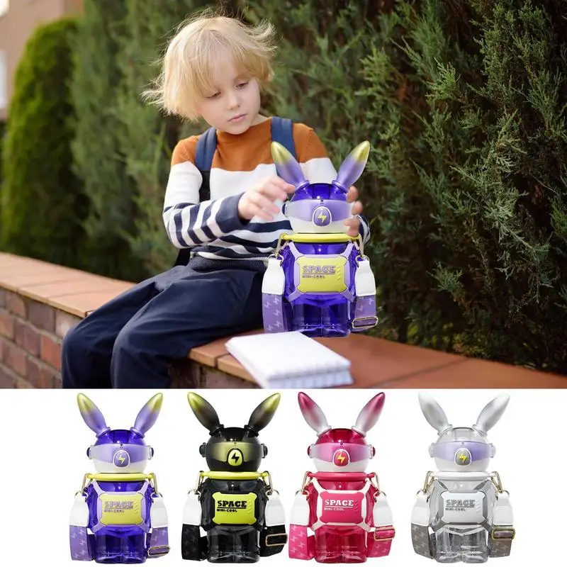 

Соломенная чашка для малышей, спортивная чашка для воды в виде крутого кролика, 1100 мл, Спортивная бутылка большой емкости, гигиеническая соломенная чашка для детей, аксессуары