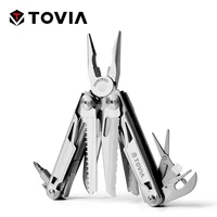 tovia 14 in 1 multitool pliers camping folding knife tool outdoor multi plier wire stripper stainless steel hunting knife tool