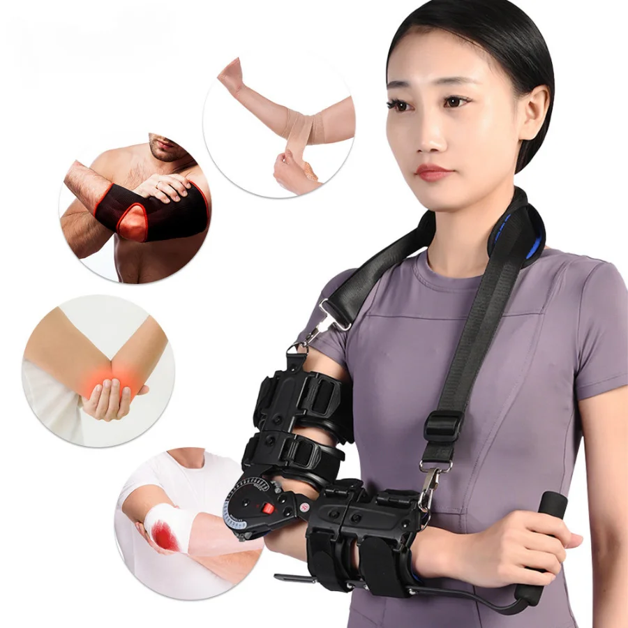 

Breathable Elbow Brace Adjustable Fracture Rehabilitation Support Brace Elbow joint Fixation Bracket Arm Protector Left Right