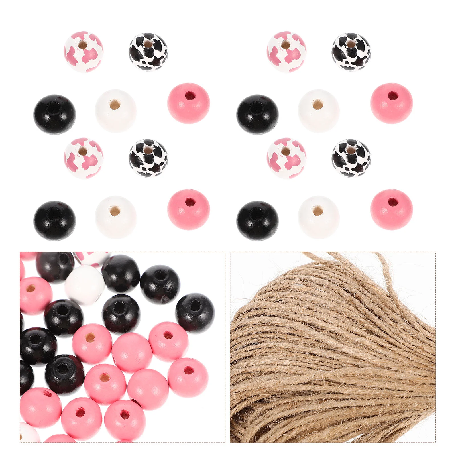 

Beads Wooden Making Jewelry Loosespacer Diy Wood Craft Charms Garland Round Supplies Crafts Cow Unfinished Bead Rustic Farmhouse