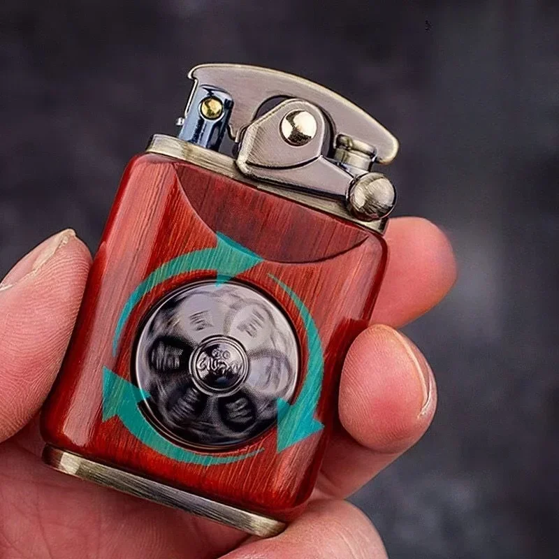 Деревянная зажигалка Zorro Rocker из палисандра керосиновая в стиле ретро медная