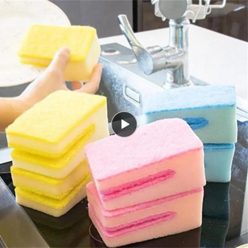 

U-shaped Washing Dishes Sponge Wipe Dishwashing Scouring Cloth Multifunctional Large-mouthed Sponge Rub Cleaning Brushes Faster