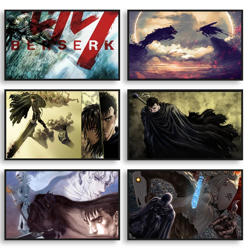 Постер на холсте с изображением героев мультфильма Манга