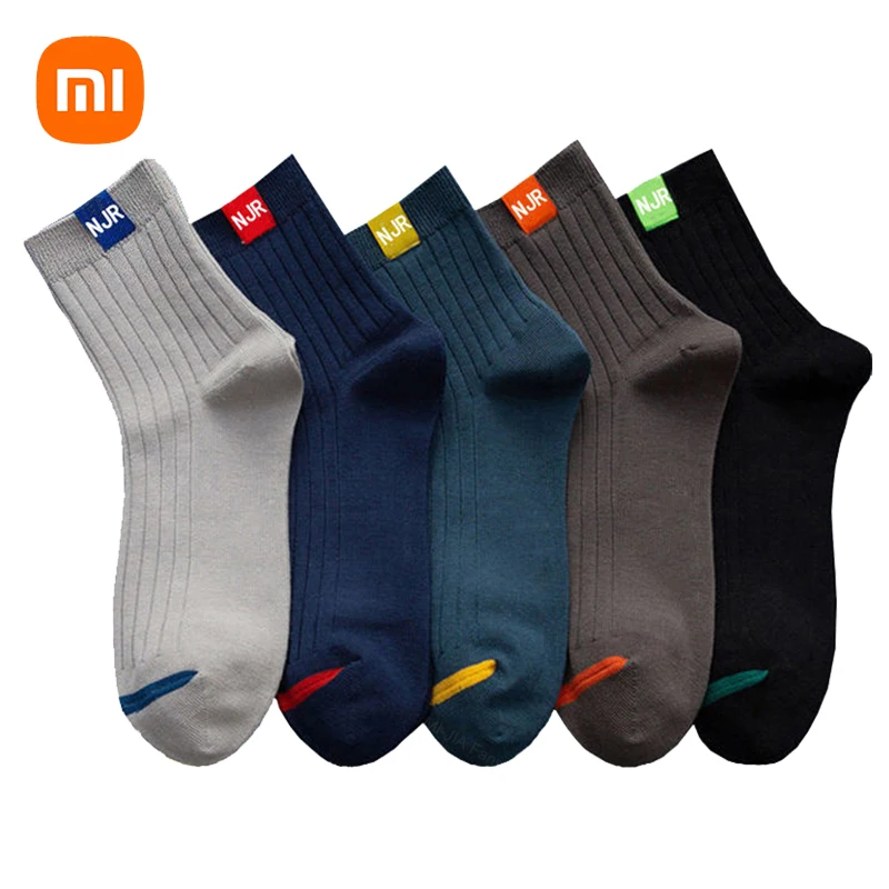 

Xiaomi 5 Pairs/lot Men Socks Ankle Short Socks Mens Solid Casual Thin Socks Breathable Cotton Sports Male Socks Soft Warmth Sox