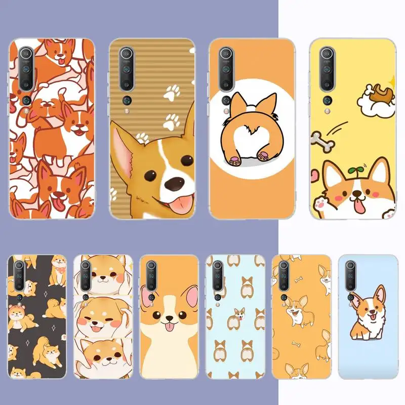 

Cute Corgi Phone Case for Samsung S21 A10 for Redmi Note 7 9 for Huawei P30Pro Honor 8X 10i cover